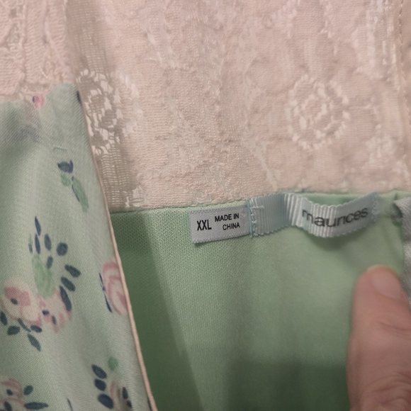 Maurices Pale Green Dress With Flowers Womens Sz Xxl - Picture 7 of 10